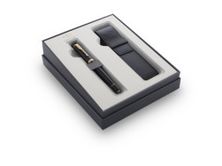 Parker Urban Muted Black GT Fountain Pen in a gift set with a case