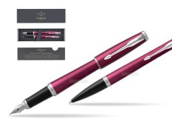 Parker Urban Vibrant Magenta CT Fountain Pen + Ballpoint Pen in a Gift Box