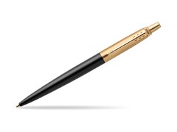 Parker Jotter Premium Bond Street Black Golden Finish Trim Ballpoint Pen