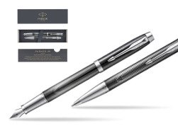 Parker set IM Metallic Pursuit Special edition fountain Pen + ballpoint pen
