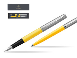 Parker Jotter Originals Yellow CT Fountain Pen + Ballpoint Pen in a Gift Box