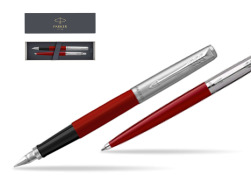 Parker Jotter Originals Red CT Fountain Pen + Ballpoint Pen in a Gift Box