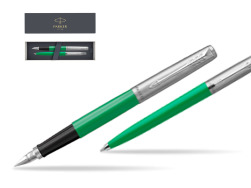 Parker Jotter Originals Green CT Fountain Pen + Ballpoint Pen in a Gift Box