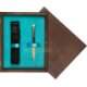 Single Wooden Box Wenge Turquoise