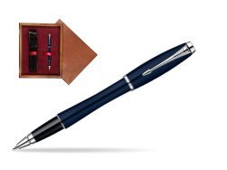 Parker Urban Classic Nightsky Blue Lacquer CT Rollerball Pen  single wooden box Mahogany Single Maroon