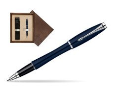 Parker Urban Classic Nightsky Blue Lacquer CT Rollerball Pen  single wooden box  Wenge Single Ecru