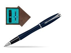 Parker Urban Classic Nightsky Blue Lacquer CT Rollerball Pen  single wooden box  Wenge Single Turquoise