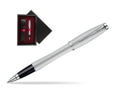 Parker Urban Fashion Fast Track Silver Lacquer CT Rollerball Pen  single wooden box  Black Single Maroon