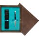 Single Wooden Box Wenge Turquoise Single Wooden Box Wenge Turquoise