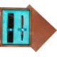 Single Wooden Box Mahoń Turquoise Single Wooden Box Mahoń Turquoise