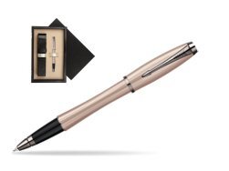 Parker Urban Premium Metallic Pink Lacquer Rollerball Pen  single wooden box Black Single Ecru