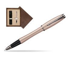 Parker Urban Premium Metallic Pink Lacquer Rollerball Pen  single wooden box  Wenge Single Ecru