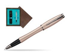 Parker Urban Premium Metallic Pink Lacquer Rollerball Pen  single wooden box  Wenge Single Turquoise