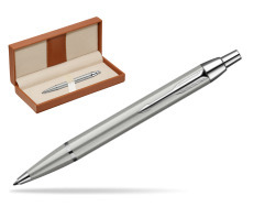 Parker IM Brushed Metal CT Ballpoint Pen  in classic box brown