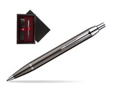 Parker IM Gun Metal CT Ballpoint Pen  single wooden box  Black Single Maroon