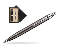 Parker IM Gun Metal CT Ballpoint Pen  single wooden box Black Single Ecru