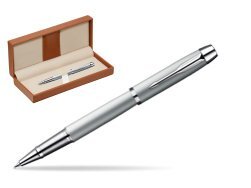 Parker IM Silver CT Rollerball Pen  in classic box brown
