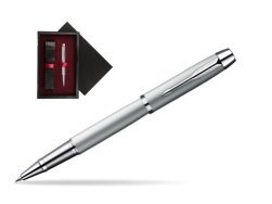Parker IM Silver CT Rollerball Pen  single wooden box  Black Single Maroon