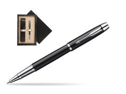 Parker IM Black Lacquer CT Rollerball Pen  single wooden box Black Single Ecru