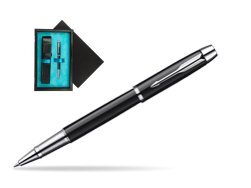 Parker IM Black Lacquer CT Rollerball Pen  single wooden box  Black Single Turquoise