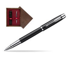 Parker IM Black Lacquer CT Rollerball Pen  single wooden box  Wenge Single Maroon