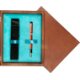Single Wooden Box Mahoń Turquoise Single Wooden Box Mahoń Turquoise