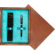 Single Wooden Box Mahoń Turquoise Single Wooden Box Mahoń Turquoise