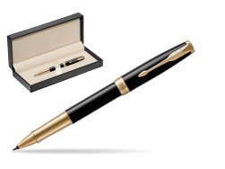 Parker Sonnet Premium Black Lacquer GT Rollerball Pen  in classic box  pure black