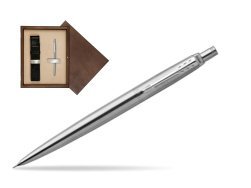 Parker Jotter Stainless Steel Chrome Colour Trim Mechanical Pencil  single wooden box  Wenge Single Ecru