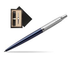 Parker Jotter Royal Blue Chrome Colour Trim Ballpoint Pen  single wooden box Black Single Ecru