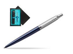 Parker Jotter Royal Blue Chrome Colour Trim Ballpoint Pen  single wooden box  Black Single Turquoise
