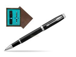 Parker IM Black CT Rollerball Pen  single wooden box  Wenge Single Turquoise