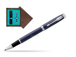 Parker IM BLUE CT Rollerball Pen  single wooden box  Wenge Single Turquoise