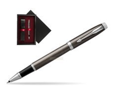 Parker IM Dark Espresso Lacque CT Rollerball Pen  single wooden box  Black Single Maroon