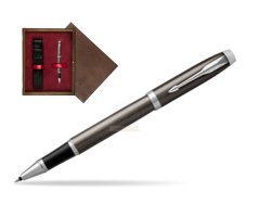 Parker IM Dark Espresso Lacque CT Rollerball Pen  single wooden box  Wenge Single Maroon
