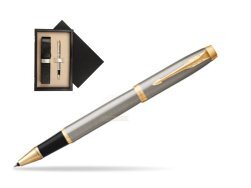 Parker IM Brushed Metal GT Rollerball Pen  single wooden box Black Single Ecru