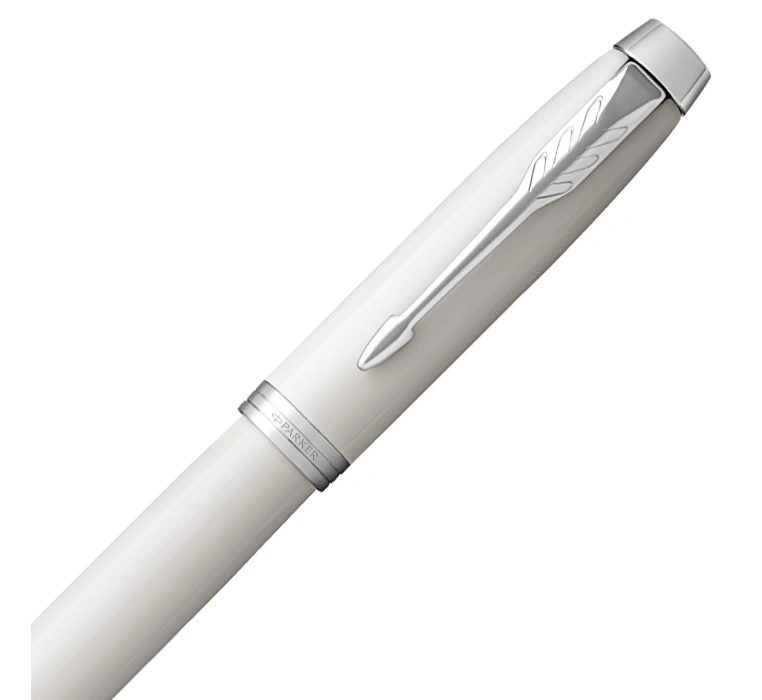 Parker Ambient White Chrome Trim Roller Ball Pen