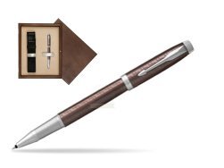 Parker IM Premium Brown CT Rollerball Pen  single wooden box  Wenge Single Ecru