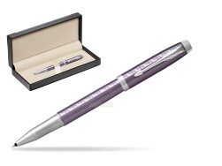 Parker IM Premium Dark Violet CT Rollerball Pen  in classic box  black