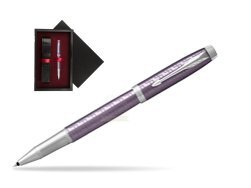 Parker IM Premium Dark Violet CT Rollerball Pen  single wooden box  Black Single Maroon