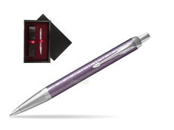 Parker IM Premium Dark Violet CT Ballpoint Pen  single wooden box  Black Single Maroon