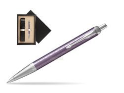 Parker IM Premium Dark Violet CT Ballpoint Pen  single wooden box Black Single Ecru