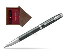 Parker IM Premium  Pale Green CT Fountain Pen  single wooden box  Wenge Single Maroon