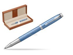Parker IM Premium Blue CT Rollerball Pen  in classic box brown
