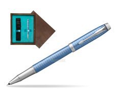 Parker IM Premium Blue CT Rollerball Pen  single wooden box  Wenge Single Turquoise