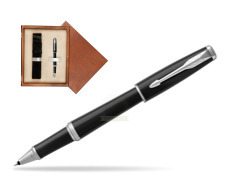 Parker Urban Black Cab CT Rollerball Pen  single wooden box  Mahogany Single Ecru