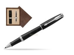 Parker Urban Black Cab CT Rollerball Pen  single wooden box  Wenge Single Ecru