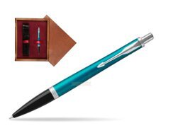 Parker Urban Vibrant Blue CT Ballpoint Pen  single wooden box Mahogany Single Maroon
