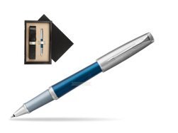 Parker Urban Premium Dark Blue CT Rollerball Pen  single wooden box Black Single Ecru