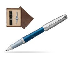 Parker Urban Premium Dark Blue CT Rollerball Pen  single wooden box  Wenge Single Ecru